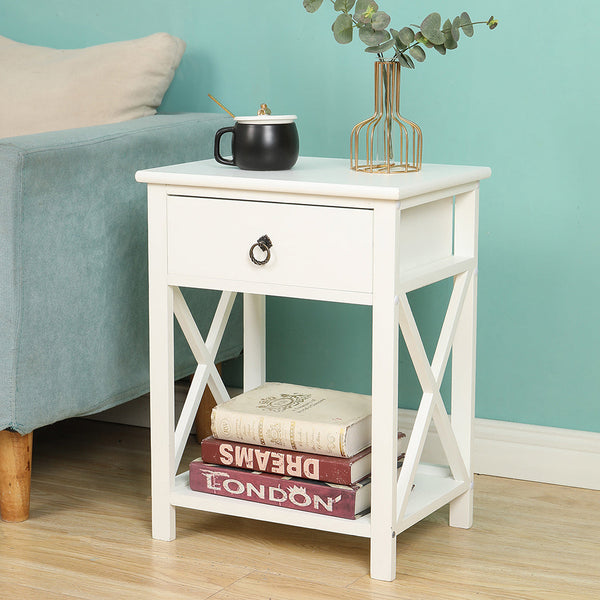 Levede 1X Bedside Table With Drawers Side Storage Modern Bedroom Piece Bedside Tables