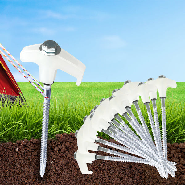 Mountview Heavy Duty Steel Tent Pegs 15X Set Durable Ground Stakes For Outdoor Camping Tent & Canopy Accessories