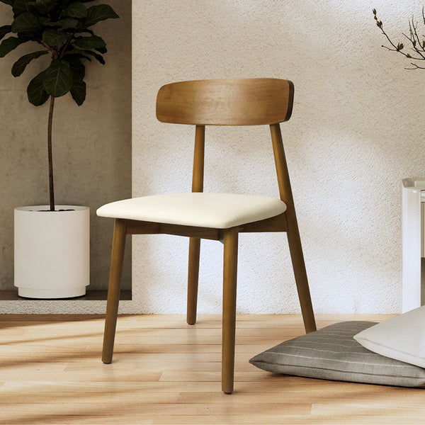 Levede Set Of 2 Walnut For Kitchen Stylish And Durable Seating Option Dining Chairs