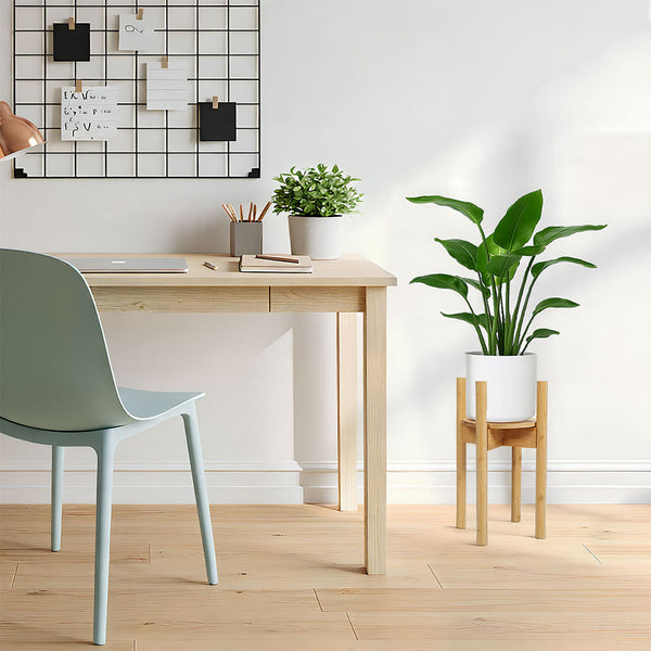 Levede Bamboo Adjustable Plant Stand Indoor Outdoor Use Plant Stands