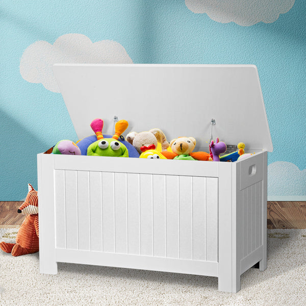 Levede Kids Toy Box Storage Chest Cabinet White Toy Boxes