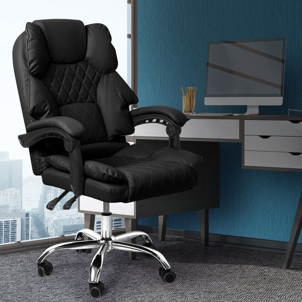 Levede Gaming Chair Office Computer Black No Footrest Office Chairs