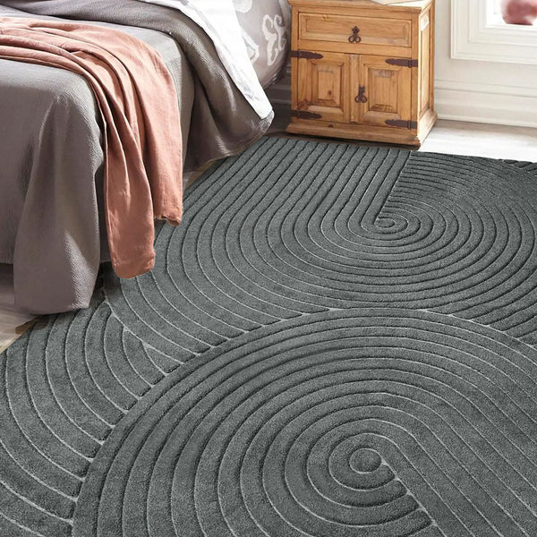 Marlow Floor Rug Soft Polyester Carpet Non Slip Plush Shaggy Geometric Rugs