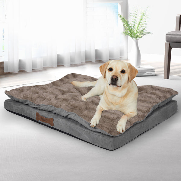 Pawz Dog Calming Bed Pet Cat Removable M Khaki Medium Pet Beds