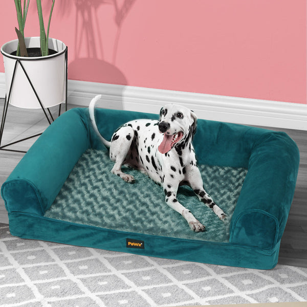 Pawz Pet Bed Sofa Dog Bedding Soft Warm L Blue Large Pet Beds