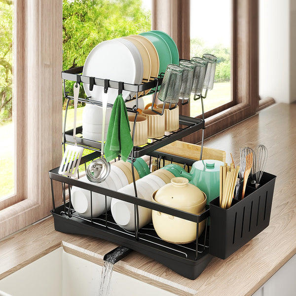 Toque Dish Drying Rack Plate Drainer Cup Holder Racks & Holders