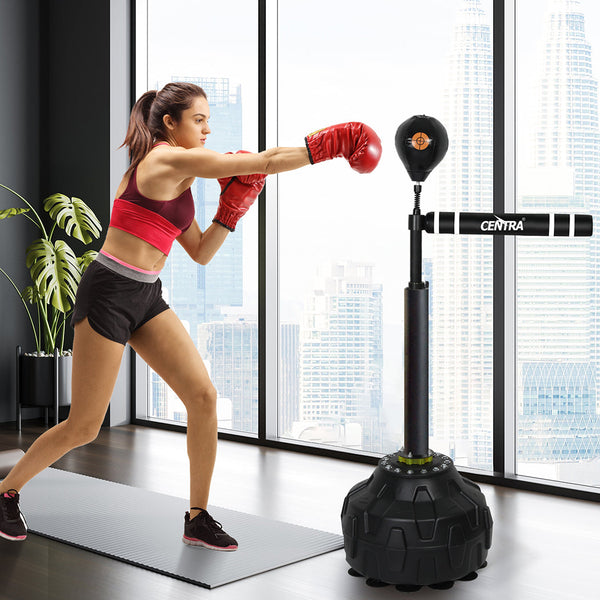 Centra Boxing Bag Reflex Freestanding Spinning Arm Speed Ball Punching Training Black Punching Bags