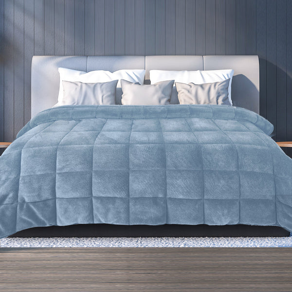 Dreamz Cozy Blue King Doona Comforter Blanket Soft Warm Bedding For Relaxation King Doonas