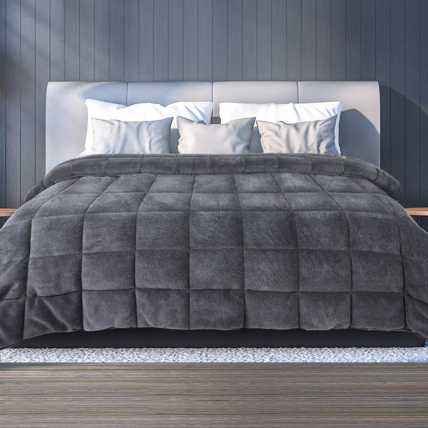 Dreamz Quilt Doona Comforter Blanket Grey Quilt Covers