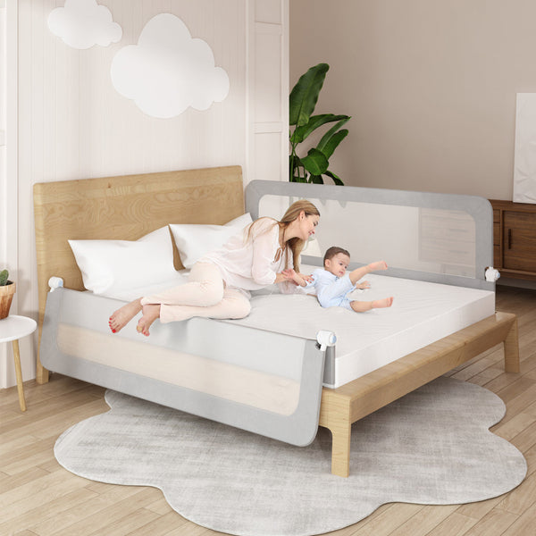 Bopeep Large Bed Rail For Little One Kids Safety Prevent Falling Easy To Install Bed Guards