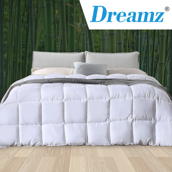 Dreamz 400Gsm All Season Bamboo Winter Quilt King Size King Doonas