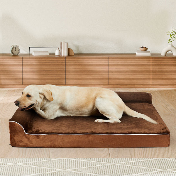 Pawz Orthopedic Dog Bed Xl Coffee Plush Comfort And Support For Large Dogs Pet Beds