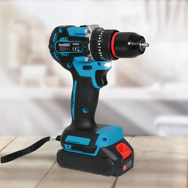 Traderight 21V Cordless Impact Drill With Led Light Cordless Drills