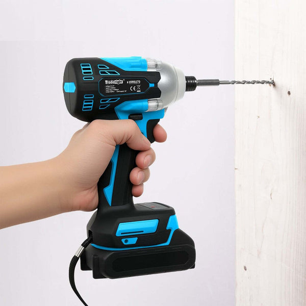 Traderight 21V Impact Driver Cordless400nm2x2.0Ahkit Impact Wrenches