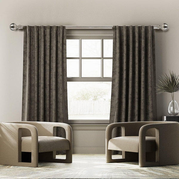 Marlow Steel Curtain Rod Satin Nickel Quiet Rail For Smooth And Stylish Window Treatments Curtain Poles & Accessories