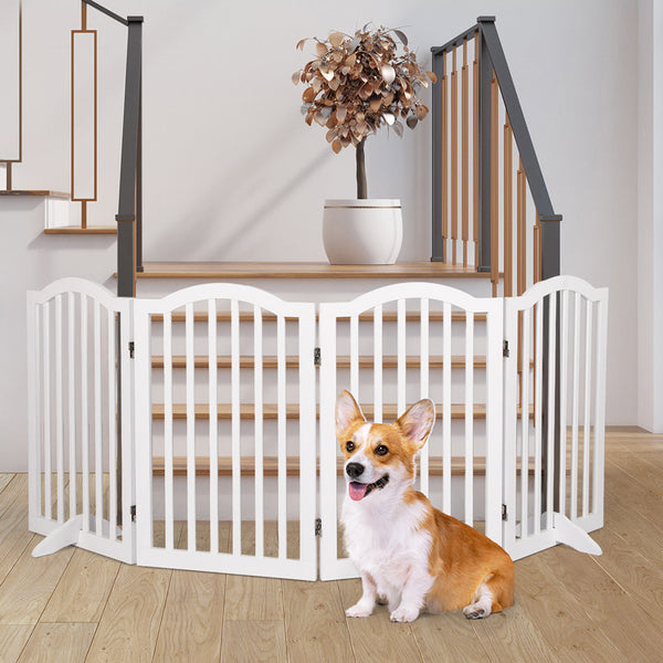 Pawz Pet Gate Dog Fence Safety White Fences & Pens