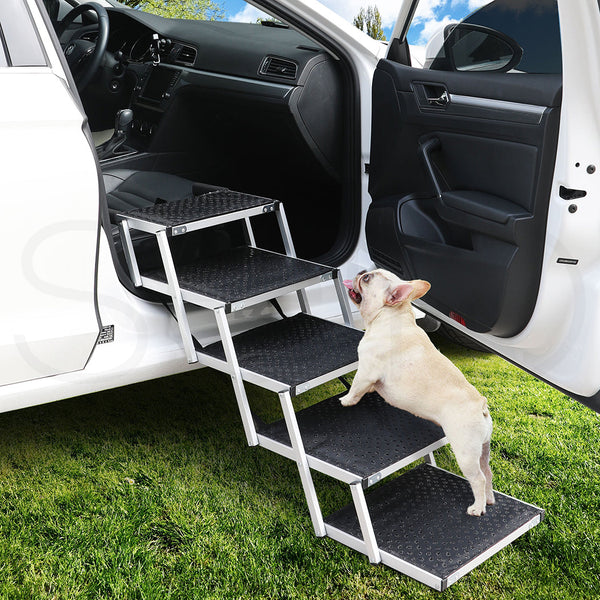 Pawz 5 Steps Dog Ramp Adjustable Height Black Pet Transport