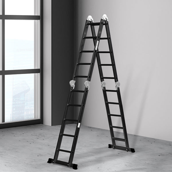 Traderight Multi Purpose Ladder Aluminium 5.7Meter Ladders