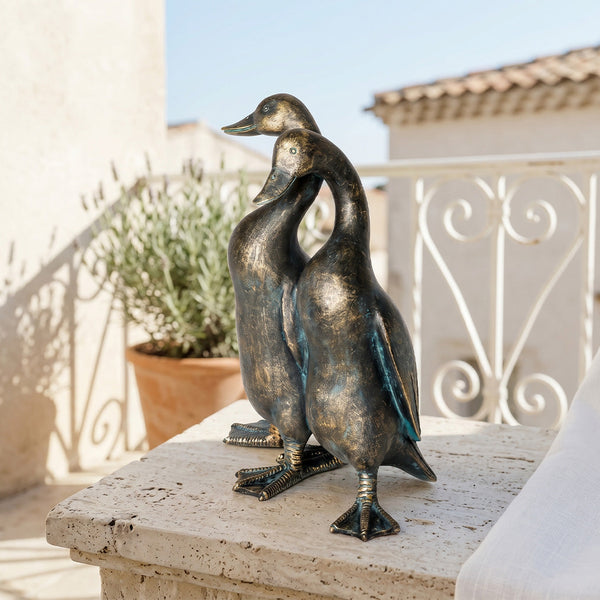 Levede Duck Garden Ornament Resin Statue Antique Bronze Finish Ornaments & Statues