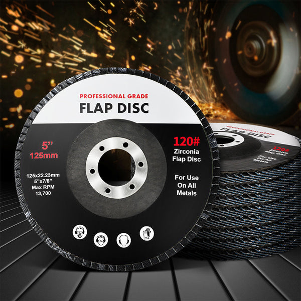 Traderight Flap Discs 125Mm 5" Zirconia 1X20mx3 60Sqm Grinder Discs