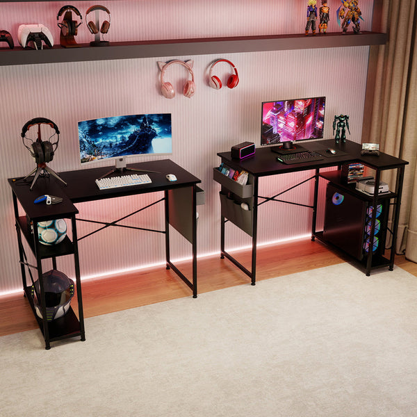 Levede Shaped Gaming Computer Desk Corner Table Home Home Office Desks