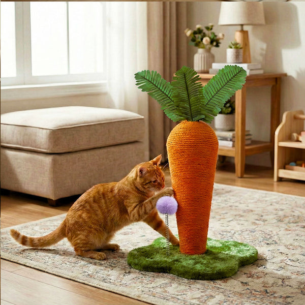 Pawz Cat Scratching Post Cute Carrot 34Cm X 30Cm 57Cm Furniture & Scratchers