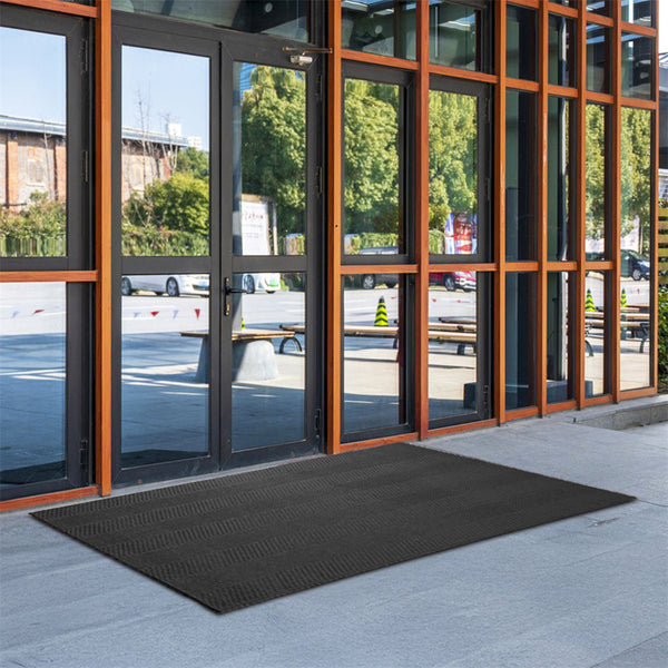 Marlow Extra Large Floor Rug Non Slip 90Cm X 305Cm Grey Rugs