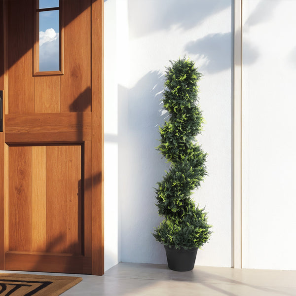 Lambu Artificial Spiral Cedar Tree Realistic Green Foliage Uv Resistant Artificial Plants