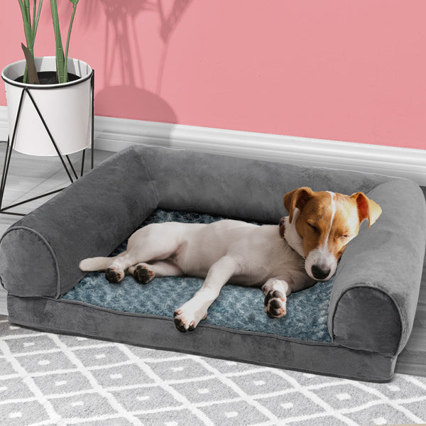 Pawz Pet Bed Sofa Dog Beds Bedding Soft M Grey Medium Pet Beds