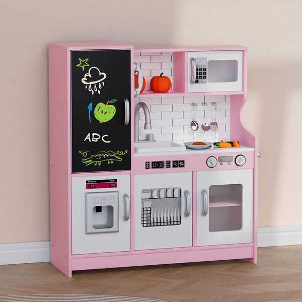 Bopeep Kids Kitchen Set Wooden Pretend Play Cooking Toy Pretend Kitchens