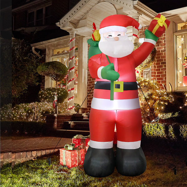 Santaco Inflatable 2.4M Claus Led Christmas Decor Seasonal Decorations
