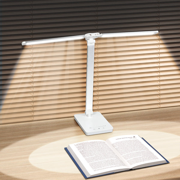 Emitto Double Head Desk Lamp Led Light Eye Caring Usb Lamps
