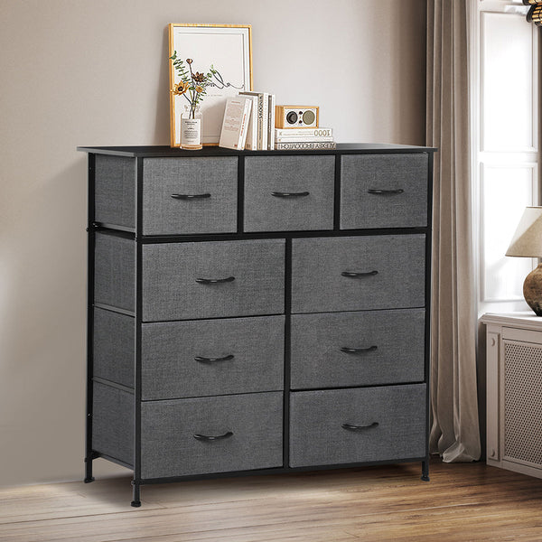 Levede 9 Drawer Chest Of Drawers Storage Cabinet Organizer For Bedroom Living Room Dressers & Chests Of Drawers