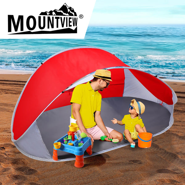 Mountview Pop Up Tent Camping Beach Red Pop Up Beach Tents