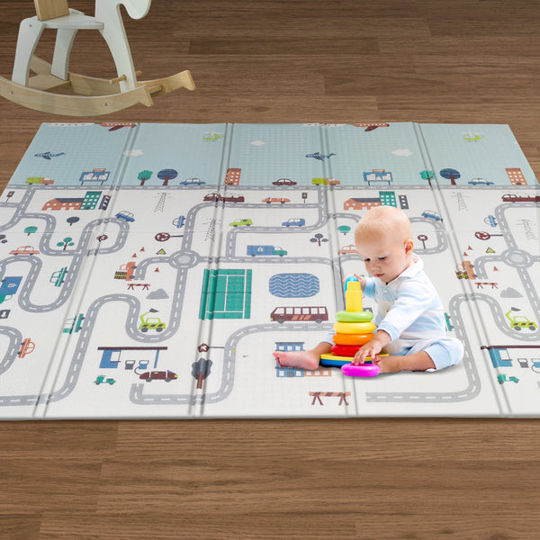 Bopeep Kids Play Mat Little One Crawling Pad City Road Playmats & Jigsaw Mats