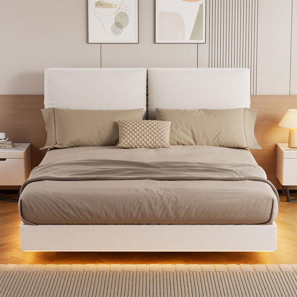 Levede Queen Floating Bed Frame Queen Bed Frames