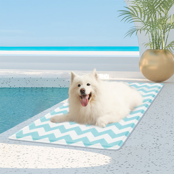 Pawz Pet Cooling Mat L Blue Pet Beds