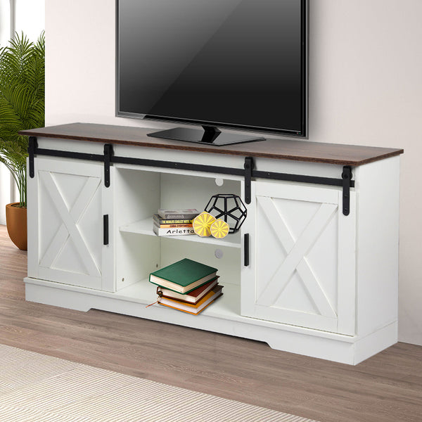 Levede Tv Cabinet Entertainment Unit Salon Stools