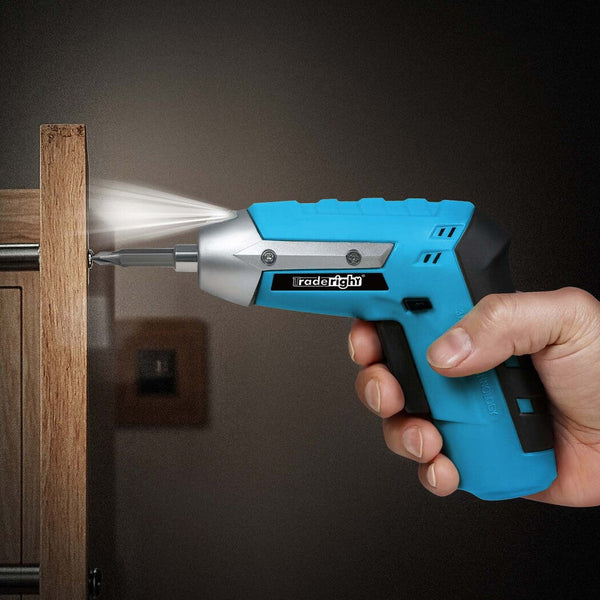 Traderight 4V Cordless Screwdriver 1300Mah 210Rpm Speed Screw Guns & Screwdrivers