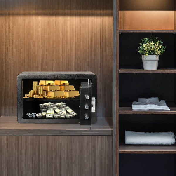 8.1L Digital Security Safe Box Password Key Lock Cash Key Safes Boxes & Hideaways