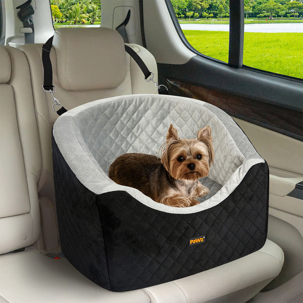 Pawz Dog Car Booster Seat Belt Pet Safe Protector Travel Bed Pet Transport