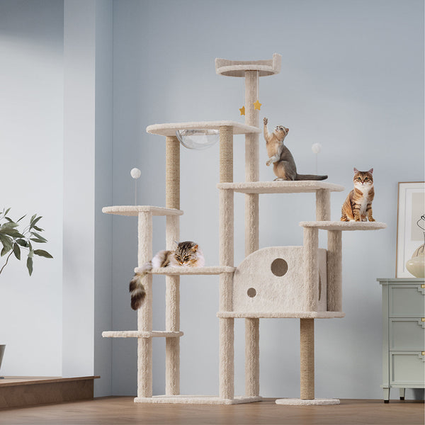 Pawz Cat Tree Tower Large Scratcher Condo House 172Cm Furniture & Scratchers