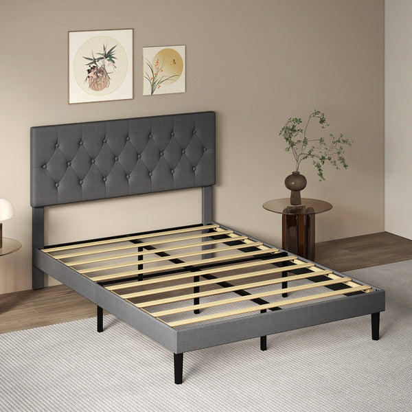Levede Bed Frame Upholstered Platform Mattress Base Double Double Bed Frames