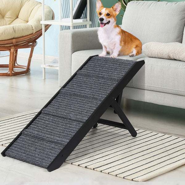 Pawz Dog Ramp Height Stair Black Convenient And Safe For Pets With Pet Transport