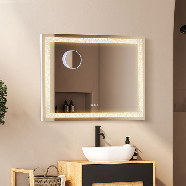 Yezi Makeup Mirror Vanity Middle Size White Makeup Mirrors