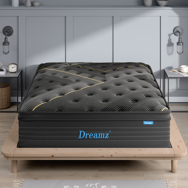 Dreamz Super King 35Cm Bamboo Euro Top Spring Mattress Mattress Toppers & Protectors