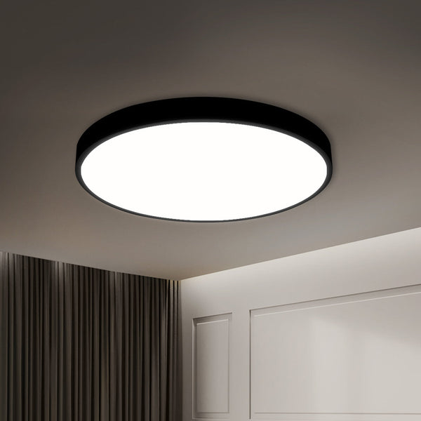 Emitto 3 Colour Ultra Thin 5Cm Led Ceiling Light 36W Black Chandeliers & Ceiling Fixtures