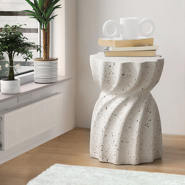 Levede Side Table End Terrazzo Hourglass Side Tables