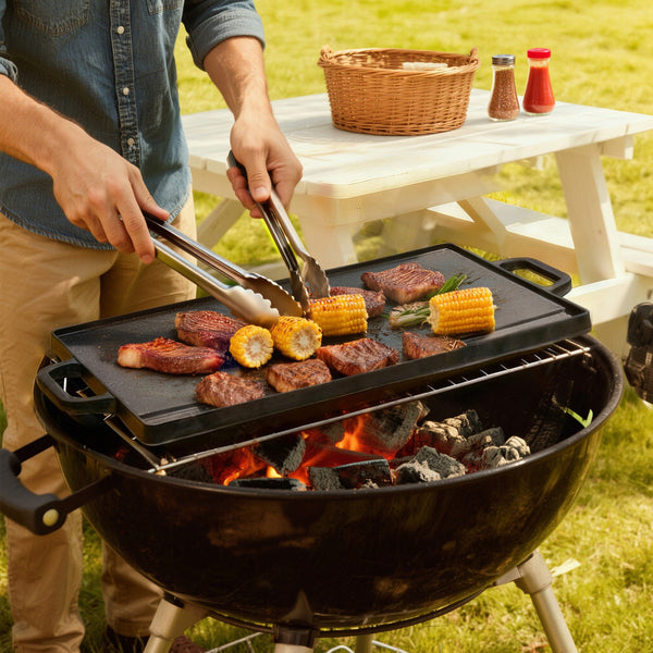 Toque 49.5Cm Reversible Cast Iron Griddle Pan Non Stick Grills & Griddles