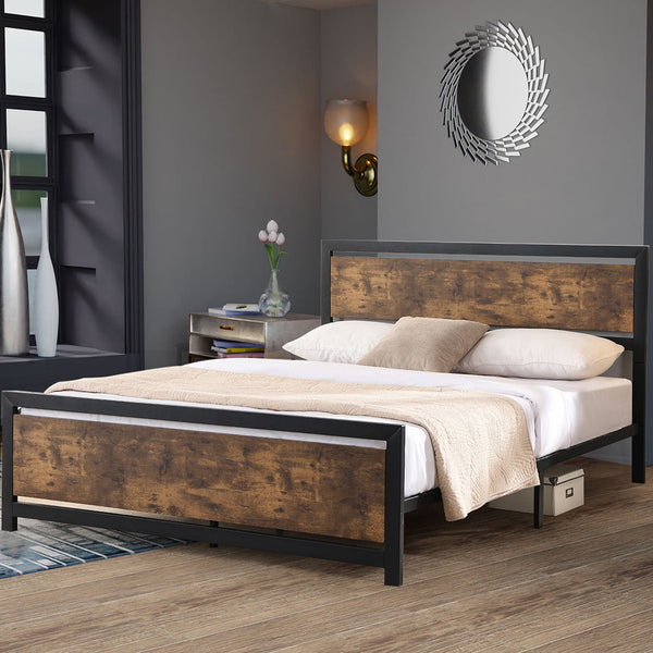 Levede Metal Bed Frame Mattress Base Queen Queen Bed Frames